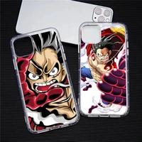 hot passion anime one piece luffy phone case transparent for iphone 13 12 11 pro max mini xs max 8 7 plus x se 2020 xr cover