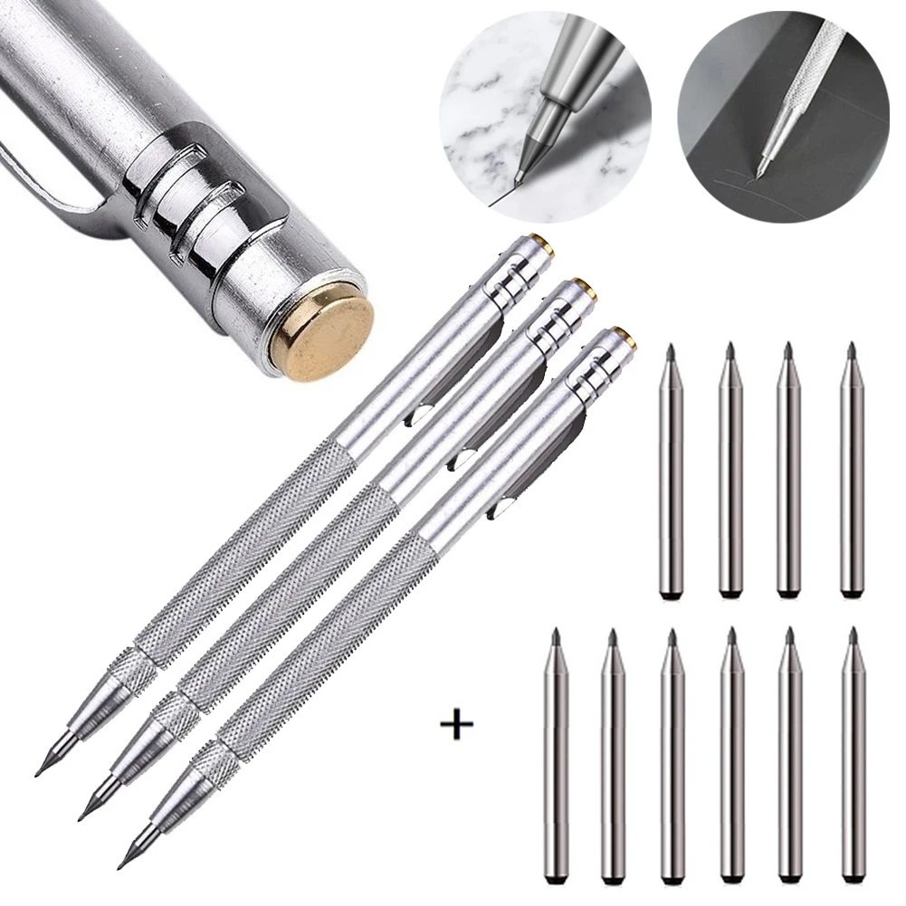 

13PCS Scriber Pen Tungsten Carbide Tip Scriber Engraving Pen Marking Tip For Glass Ceramic Durable Engraving Hand Tool