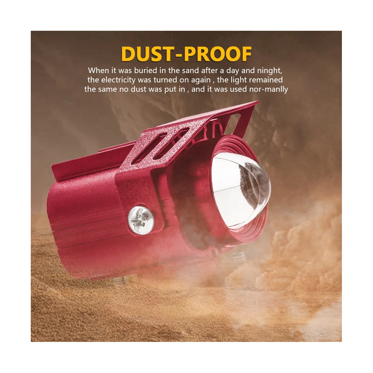 

Headlights for Motorcycle SUV Boat ATV, 2PCS Red