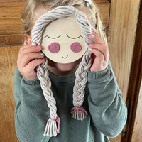 ins nordic braid doll baby hair clips holder princess gril hairpin hairband storage pendant bows organizer wall hanging ornament