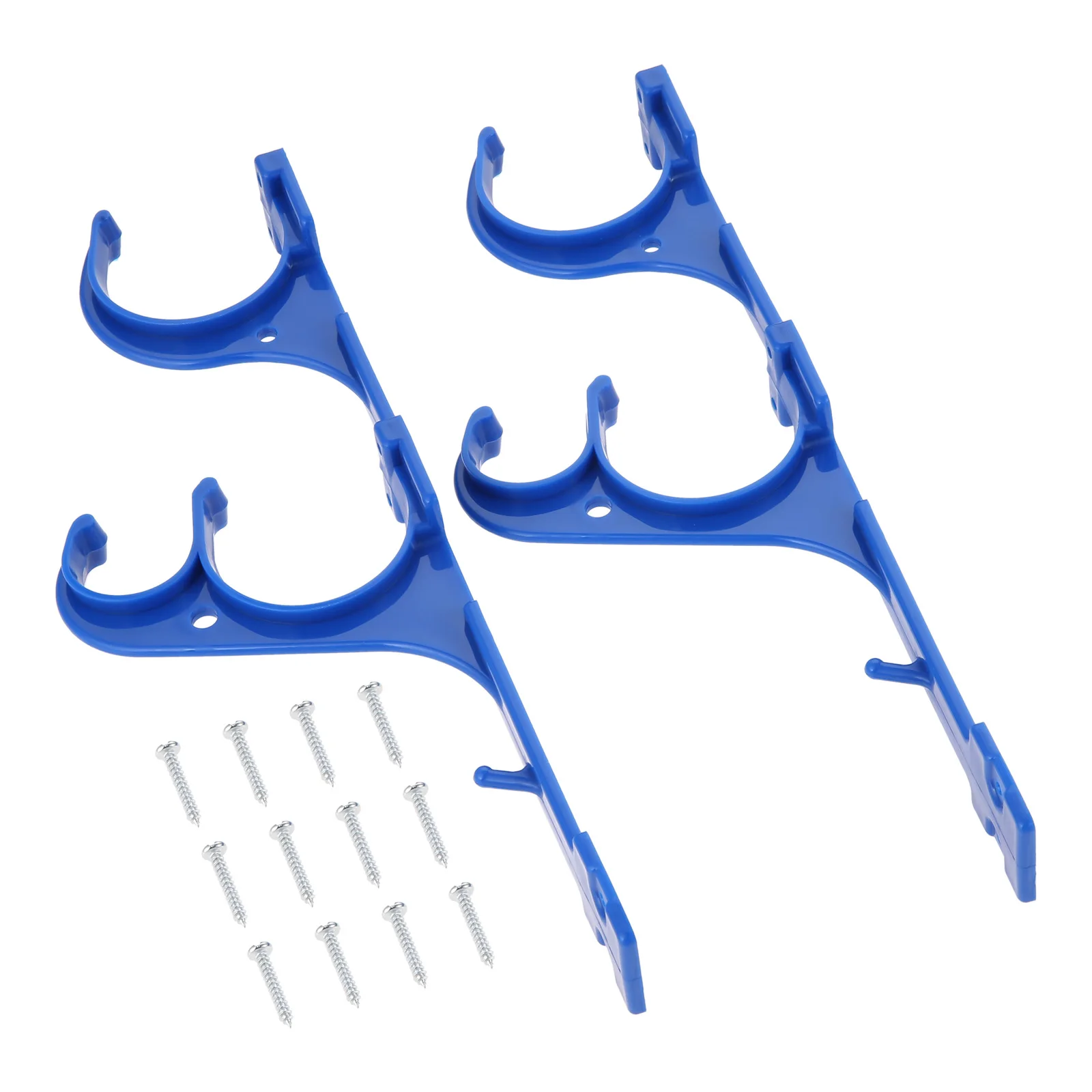 

2pcs/set Pool Hanger Plastic Holder Pool Accessories Gardening Tools for Skimmers Hooks Leaf Rake Net Brush Accessories Outdoor