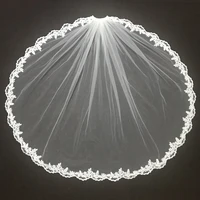 bridal veil one layer lace edge fingertip white ivory with comb wedding veils wedding accessories bride veu