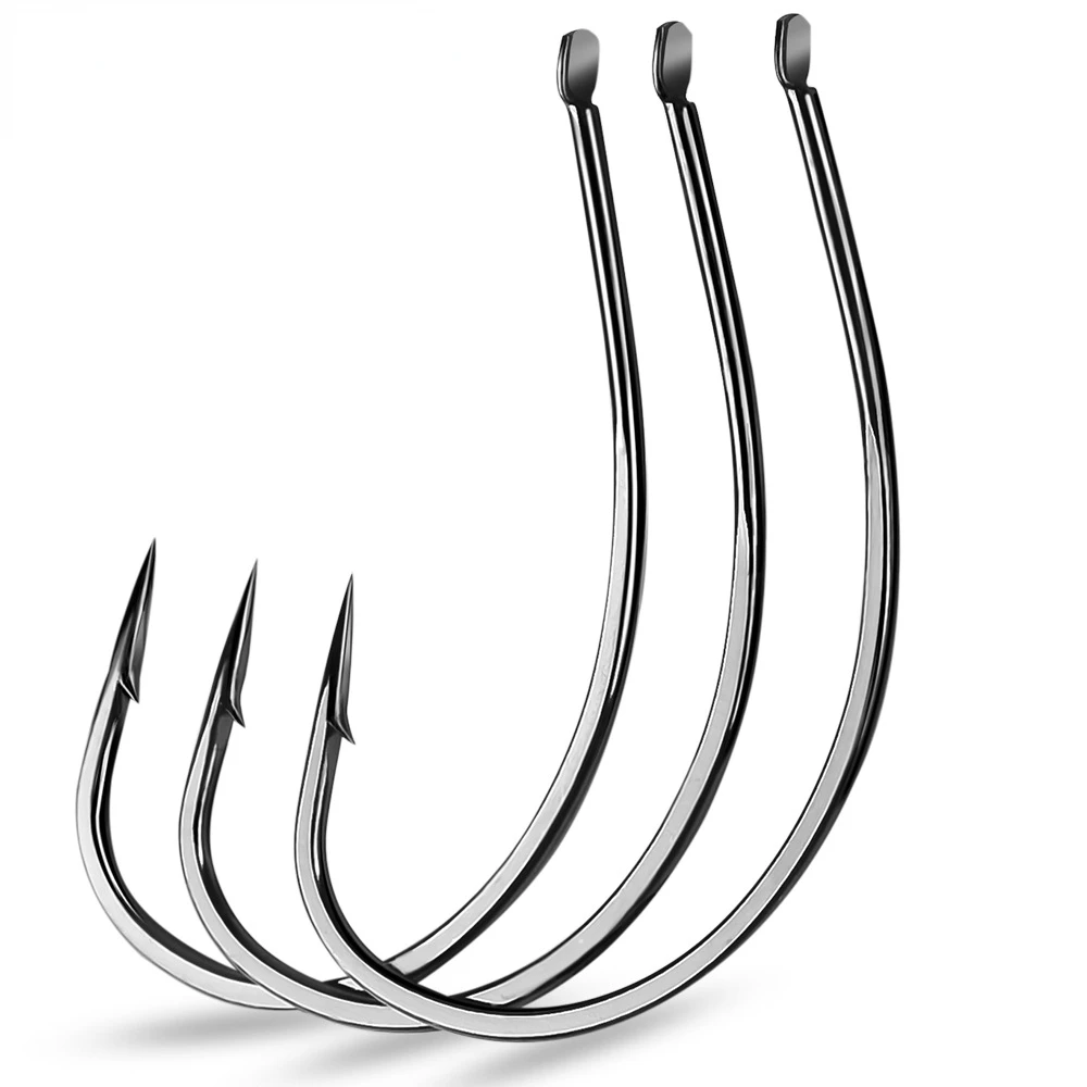 

10PCS Single Fishing Hooks 6#-7#-8#-9#-10# Wide Gap Fishhook High Carbon Steel Worm Barbed Hooks Bass Fishing Tackle