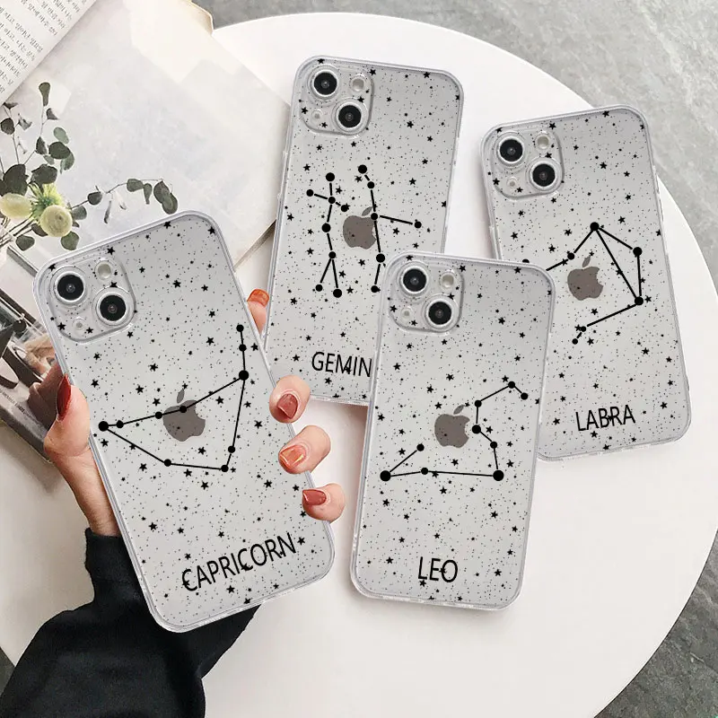

Aries Constellations Phone Case For Apple iPhone 11 12 13 14 Max Mini 5 6 7 8 6s SE 2020 X XR XS Pro Plus Soft Cover fundas