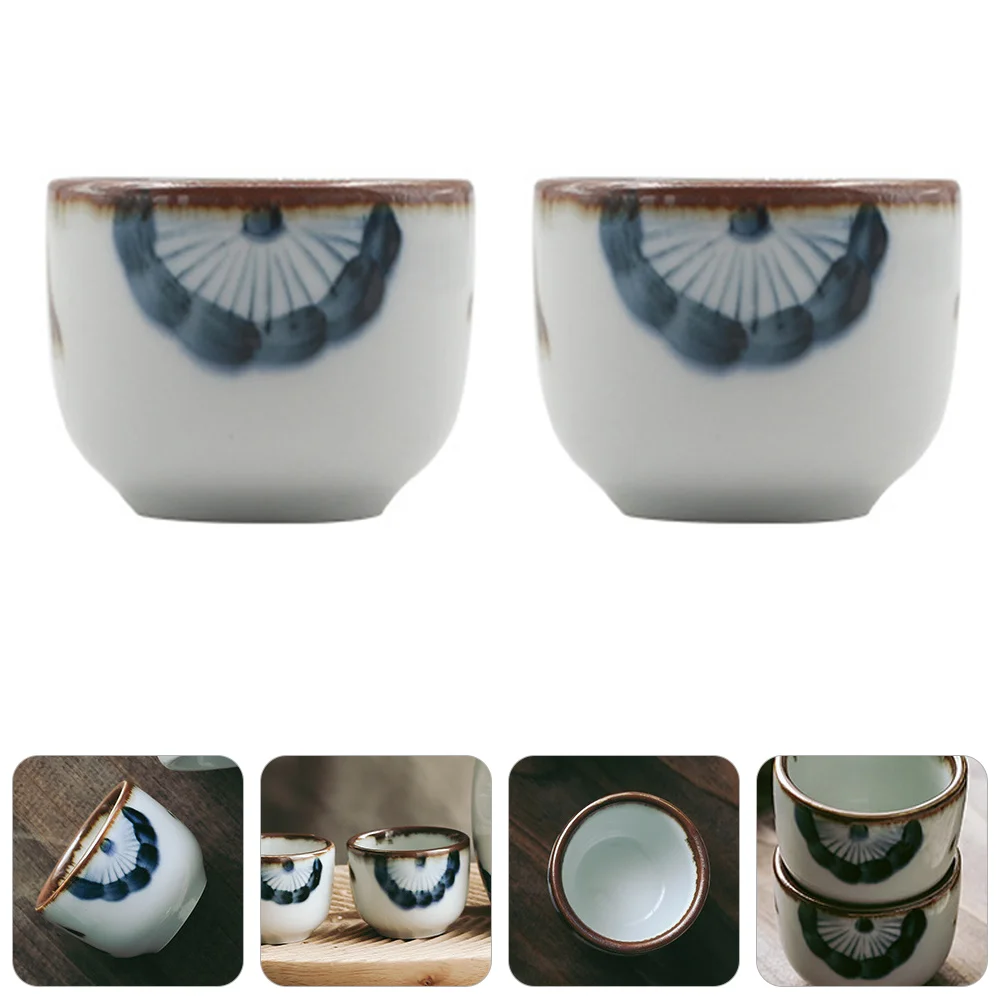 

2Pcs Exquisite Elegant Japanese Style Ceramics Sake Cups Sake Serving Cups