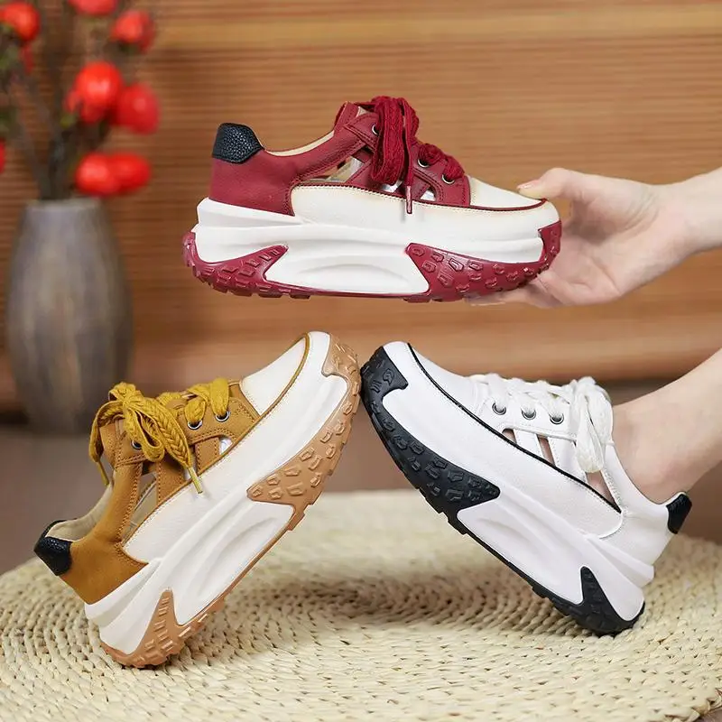 Hollow-out Platform Sneakers Women Fashion Summer Breathable Shoes Woman Casual Sneaker Running Shoes for Women Chaussures Femme