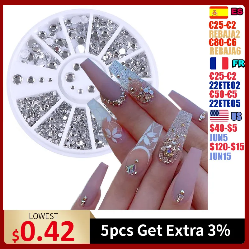 

Mixed Color Nail Rhinestones Stones AB Color Rhinestone Irregular Beads Nail Gems For Nails Art Decorations Crystals Accessories