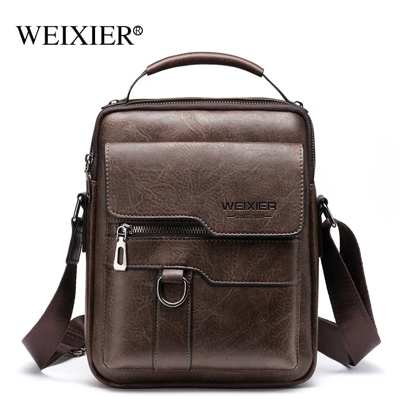Men's Bag European and American PU Leather Retro Shoulder Bag Straddle Bag Casual Handbag Travel Backpack for Men