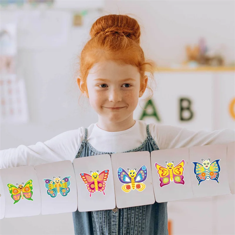 Мультяшные бабочки наклейки для детей сделай сам сборка пазл искусственная