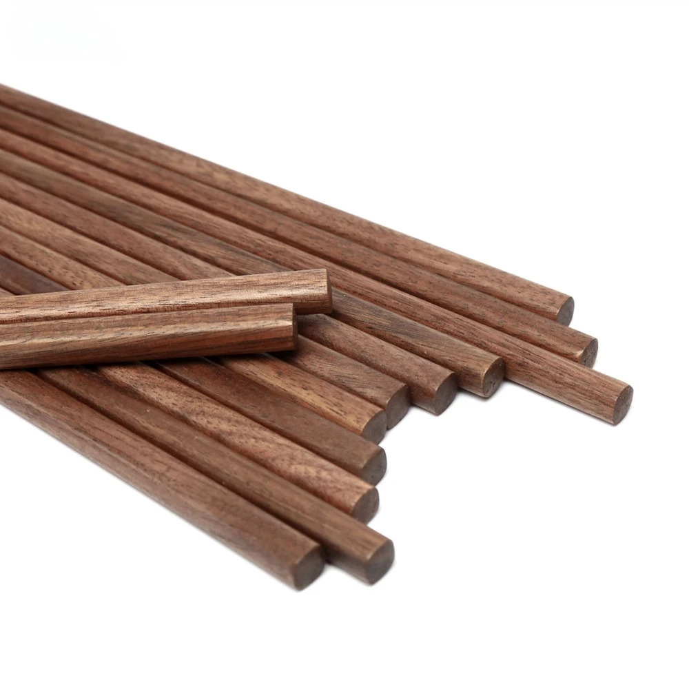5 Pairs Walnut Wood Chopsticks 22.5cm Natural Black Walnut Chopsticks Kitchen Items Household Tableware