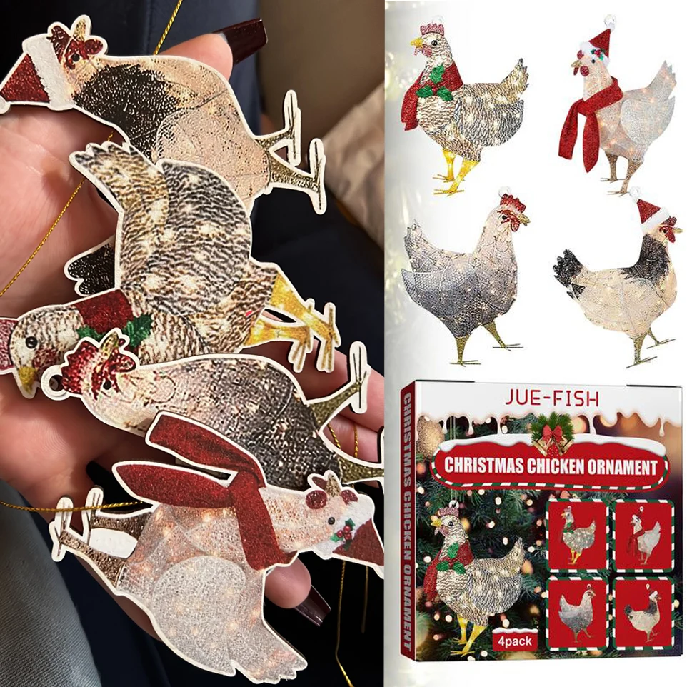 4 шт./набор декоративные подвески в виде курицы