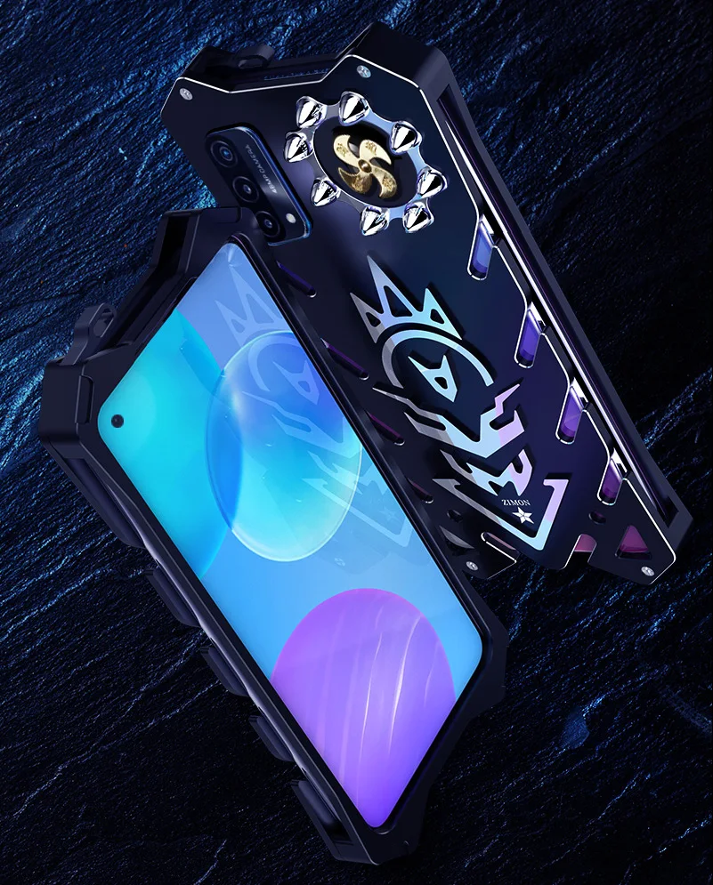 Original Zimon Aluminum Metal Body Cover Fundas For Oppo A93 Case Coque Back Cover Shockproof Phone Protective Shell