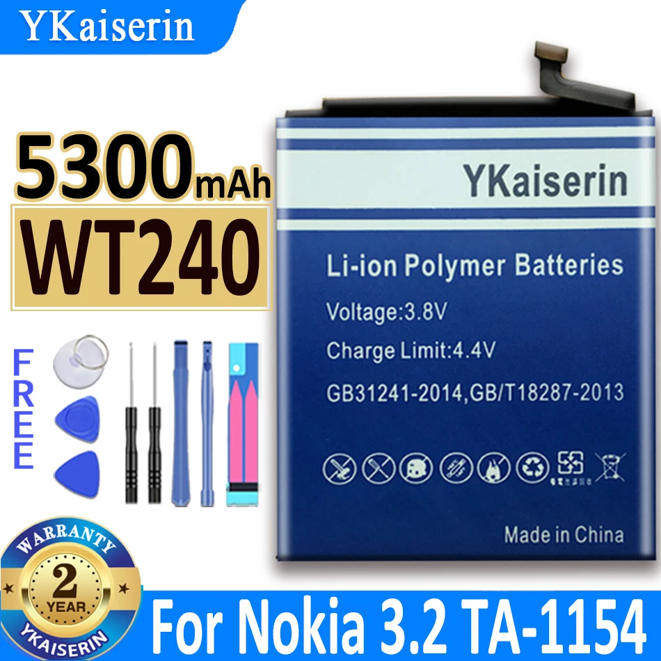 

WT240 5300mAh Battery For Nokia 3.2 TA-1154 TA-1156 Cell Phone Battery Batterij + Track NO