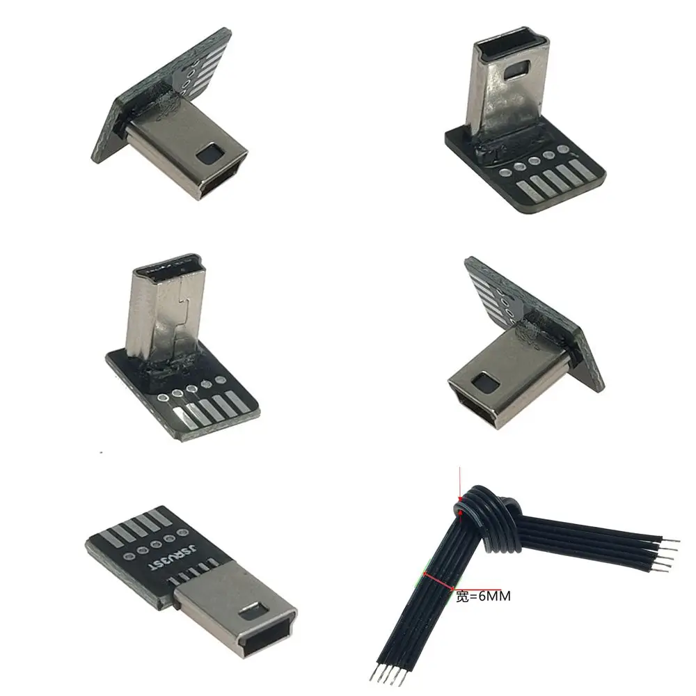 DIY mini USB 2.0 штекер гнездовой разъем 4-контактный 5-контактный MP3 4 T удлинительный