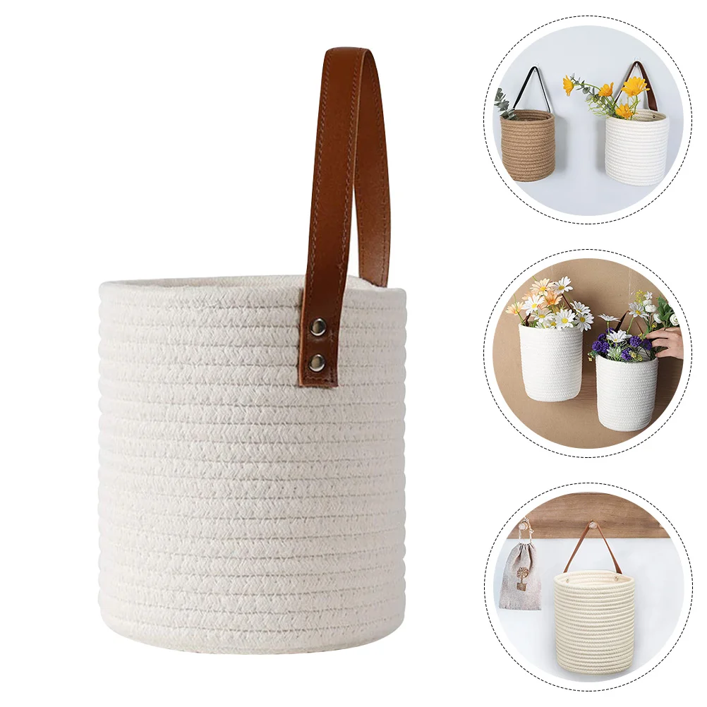 

Kitchen Organizer Cotton Rope Storage Basket Para Mujer Interior Hanging Flower
