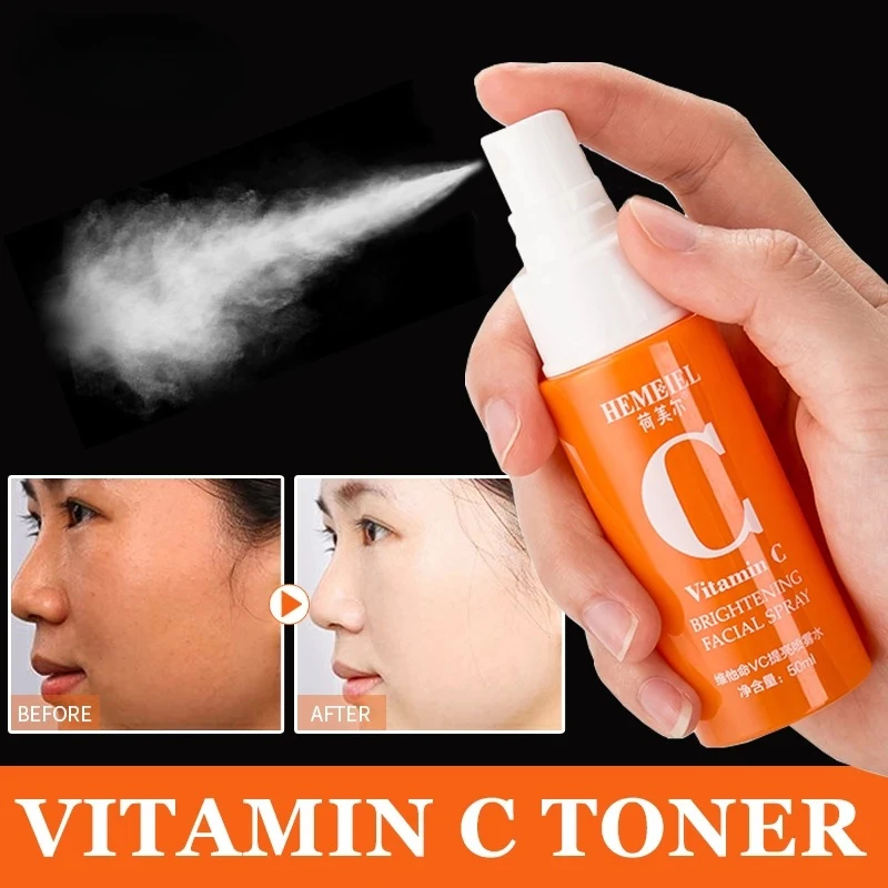 50ML Vitamin VC Brightening Moisturizing Spray Brightening Facial Spray Whitening Face Serum Shrink Pores Oil Control Skin Care