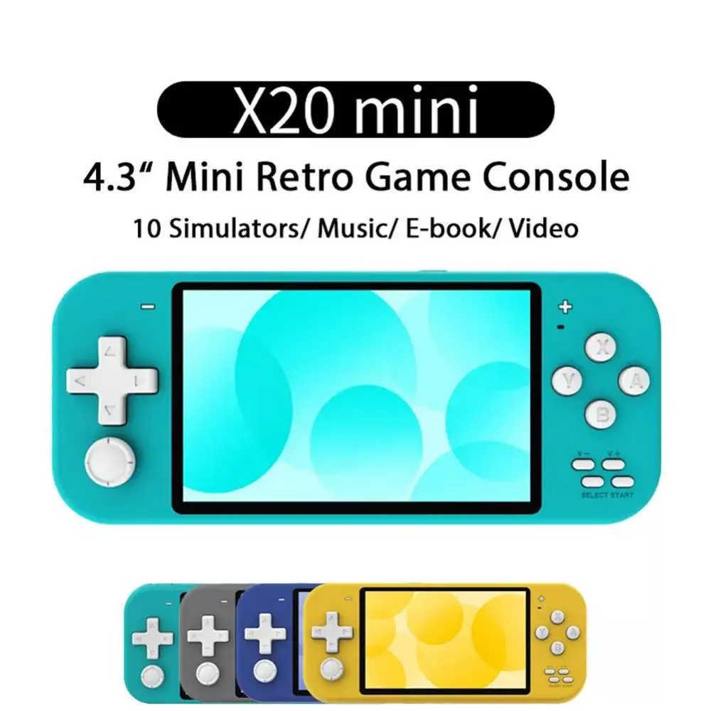 

2022 NEW X20 Mini Retro Handheld Console 4.3 Inch Portable Video Game For MAME/CPS/GBA/NES/GB/SEGA/NEOGEO/GBC/SNES Emulators