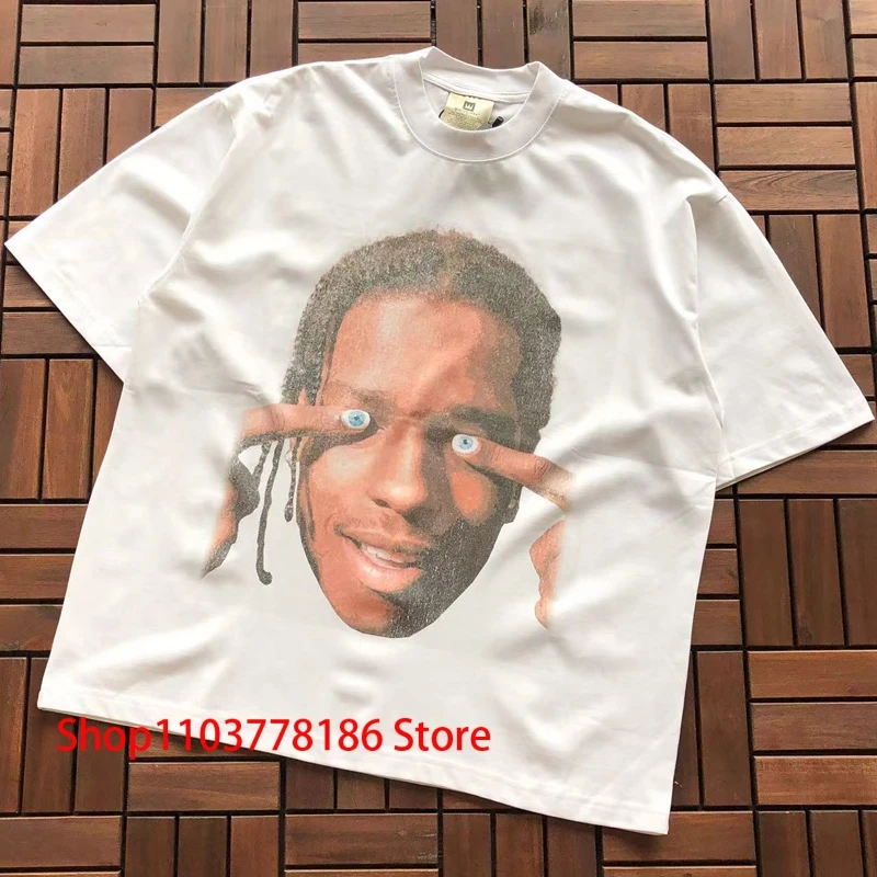 Футболка с короткими рукавами Кактус Джек забавный портретный принт завязанными