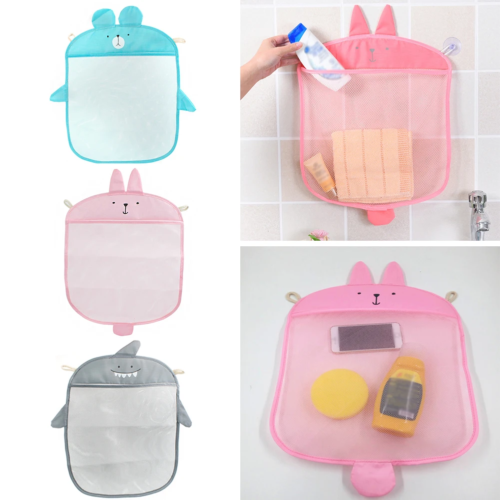 

Multifunction Baby Bathroom Mesh Bag Child Bath Toy Bag Net Suction Cup Baskets Kids Bathtub Doll Organizer Storage Net Bag