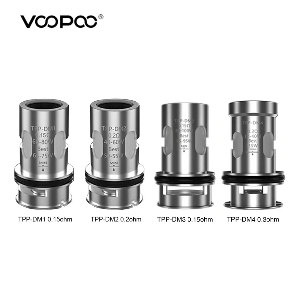 

3pcs/pack Original VOOPOO TPP Coil DM1 DM2 Mesh Coil Replacement Coil Head TPP Pod Tank Vape For VOOPOO Drag 3/Argus XT&MT E-Cig