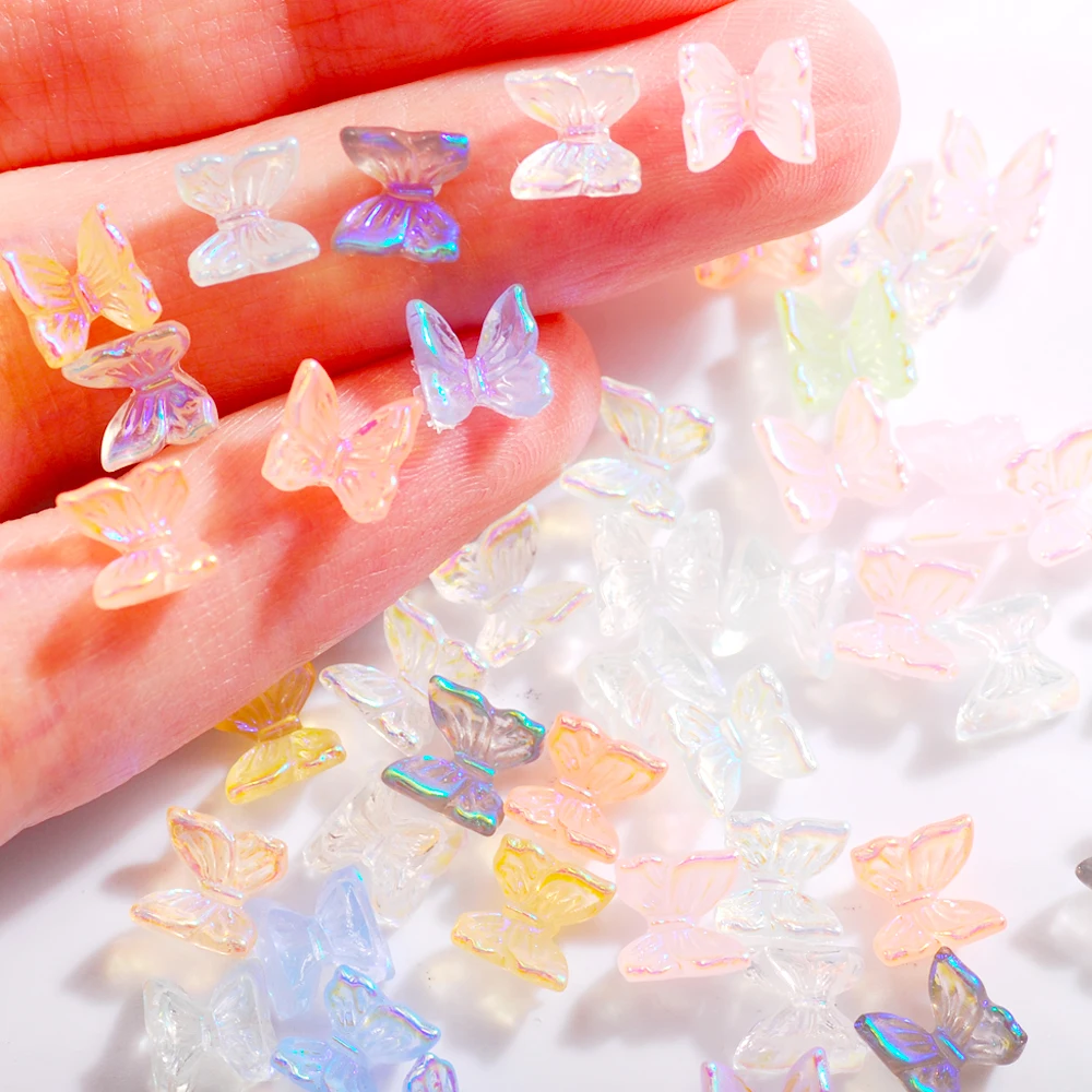 

20Pcs/Bag Glitter 3D Crystal Colorful Butterfly /Bow-Knot Nail Art Rhinestones DIY Resin Manicure Decals Decorations