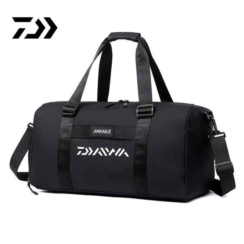 

Daiwa Men Fishing Bag Fashion Sports Fitness Shoulder Bag Waterproof Messenger Dry and Wet Luggage Pack for Male Women Female