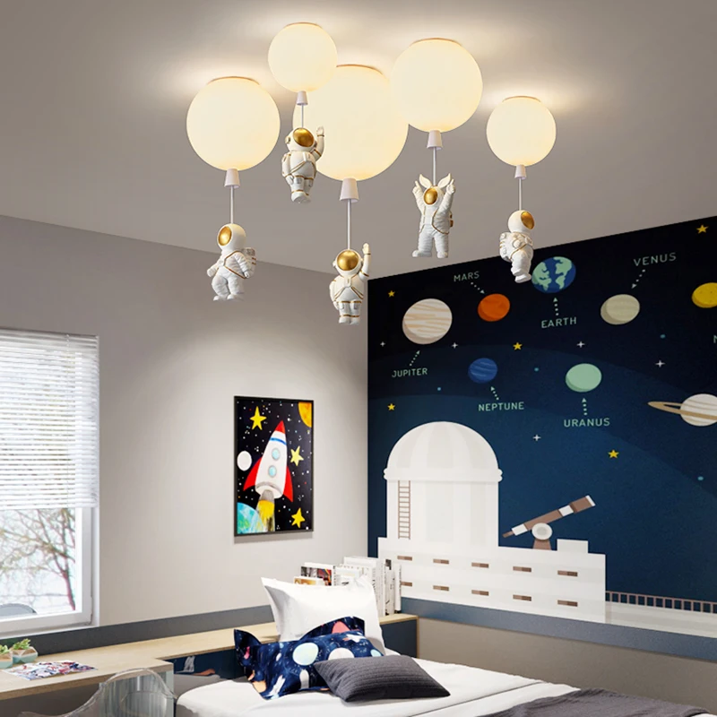 $25.70 Balloon ceiling light Children kids lamp Bedroom child ceiling lamp polar bear astronaut lamp Decor LED Baby Boys Girl Room Lamp