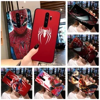 bandai marvel superhero spiderman phone case for redmi 9a 8a note 11 10 9 8 8t pro max redmi 9 k20 k30 k40 pro