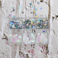 1 box stars sequins eco friendly fashion multiple color for fingernail nail sequins nail glitter sequins