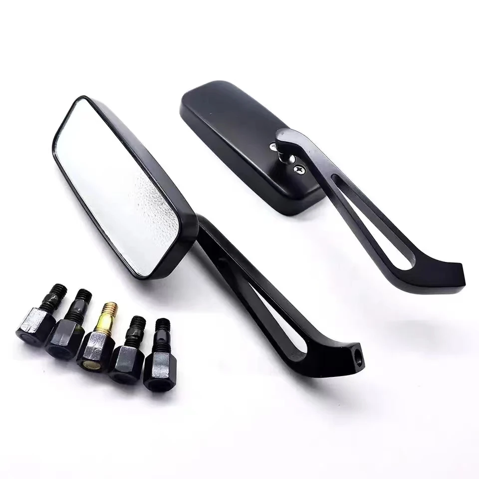 

Универсальное боковое зеркало Mobike Аксессуары Мотоцикл Руль Зеркала заднего вида Прямоугольник Черный Квадрат Дым Синее Стекло 8 мм / 10 мм