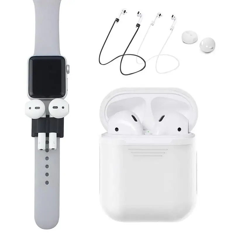 

5 in 1 Silicone Cover Case Earphone Set for Airpods Headset Earhook Accessories