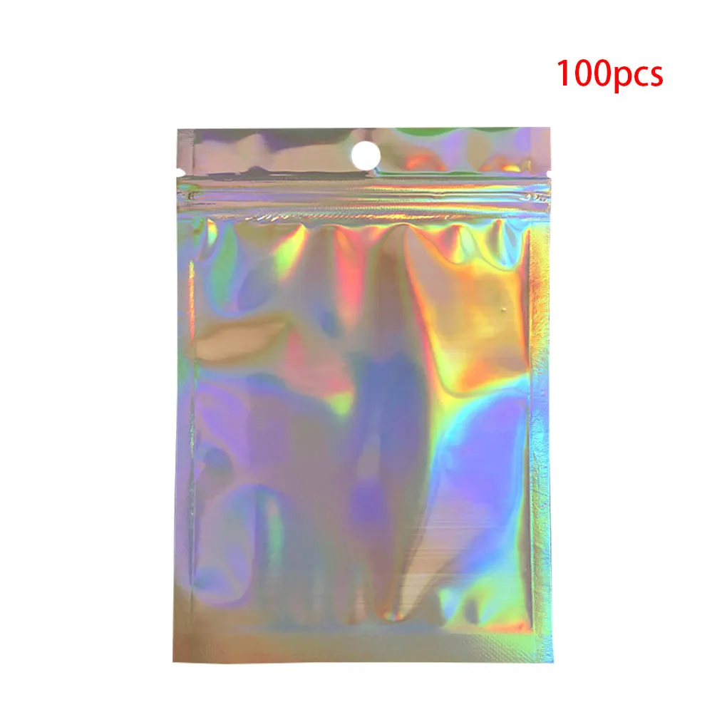 

100pcs Food Storage Ziplock Bags Resealable Ziplock Bags Aluminum Foil Bag Party Nuts Candy Cookies Snack Ziplock Bags