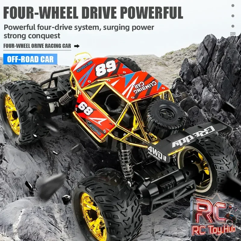 Фото Высокоскоростная радиоуправляемая машина 2.4G 4WD, скорость 30 км/ч, масштаб 1:12, внедорожный монстр-трак для подъема в гору, радиоуправляемый внедорожник на пульте управления №3
