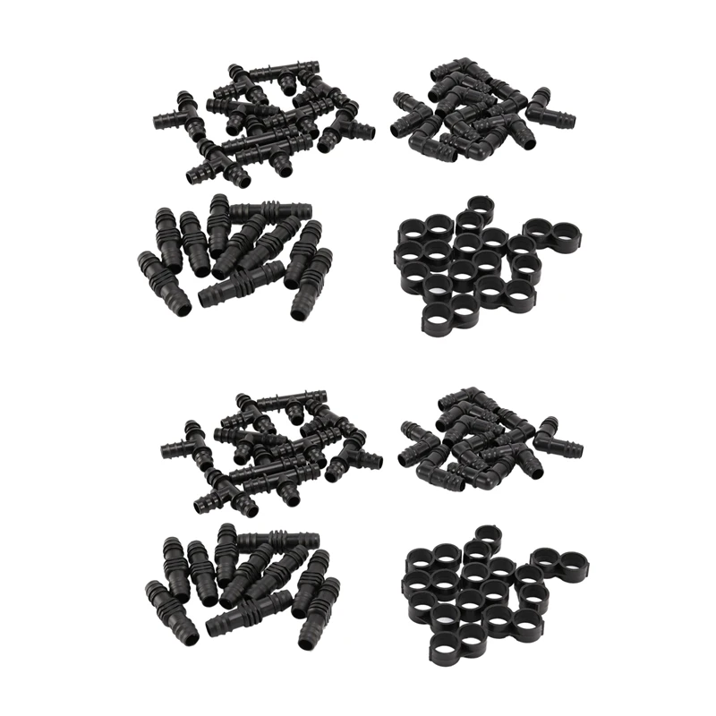 

2X комплект фитингов для орошения, трубки 1/2 дюйма-Зазубренные соединители (Rain Bird 16 мм. 520 ID), системы капельного или дождевого орошения