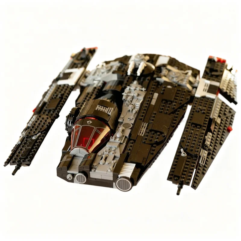 1054 детали MOC Dark Fondor Haulcraft Falcon: Альтернативная модель, строительные блоки, архитектурная игрушка, рождественский подарок, развивающая идея, конструктор (art.: 3920dc70b7293) - 3920dc70b7293