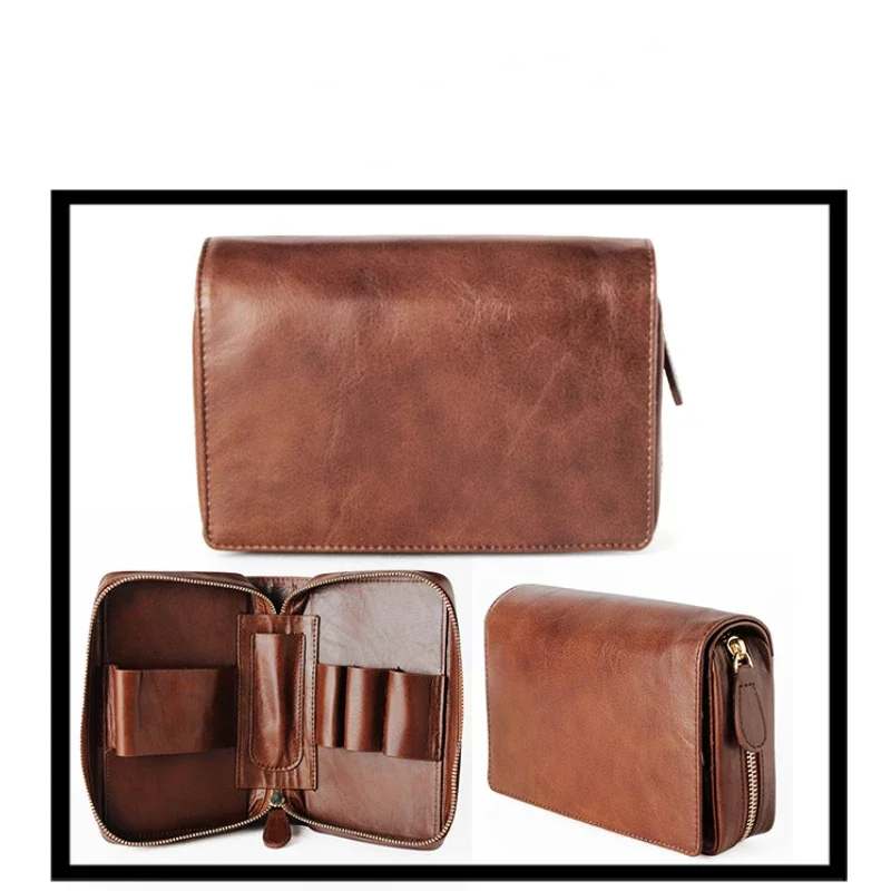 Портативный Футляр для сигарет с вертлюгом кожаная сумка хранения табака