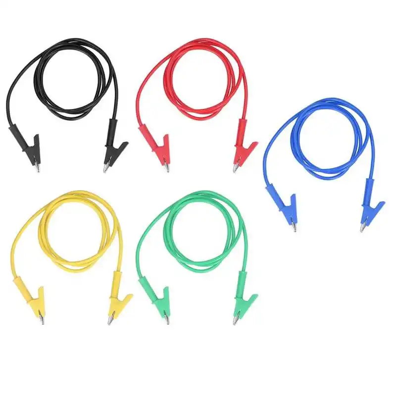 

Crocodile Clip Test Lead Dual Ended 10mm Opening Testing Cable Wire for Battery Vehicle