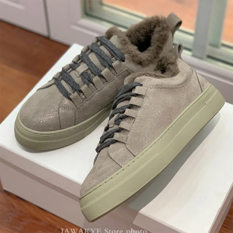 

Женские кроссовки из натуральной овечьей шерсти, на шнуровке