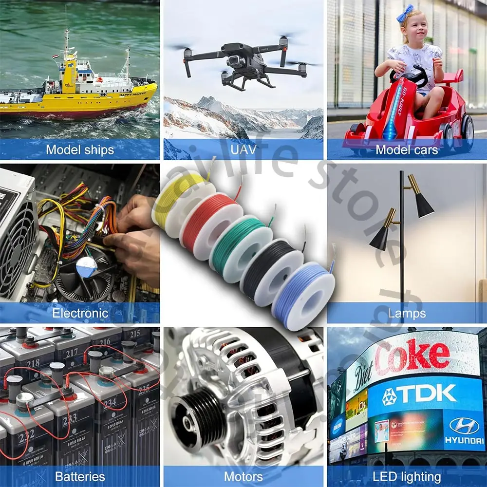 Термостойкий гибкий силиконовый провод 30AWG 28AWG 26AWG 24 22 20AWG 18AWG 16AWG многожильный