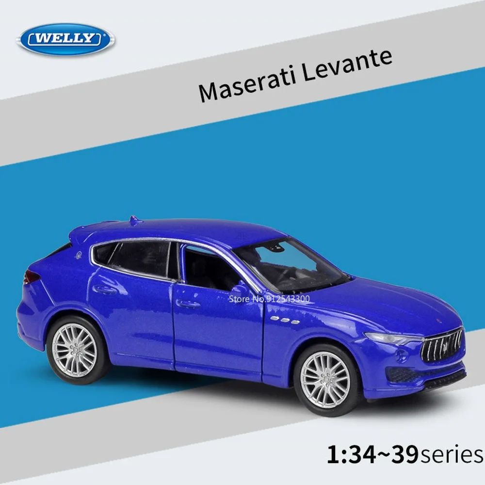 

Модель спортивного автомобиля Maserati Levante, коллекция 1/36 года, литой и открывающийся на 2 двери, резиновая противоскользящая шина, подарок для взрослых