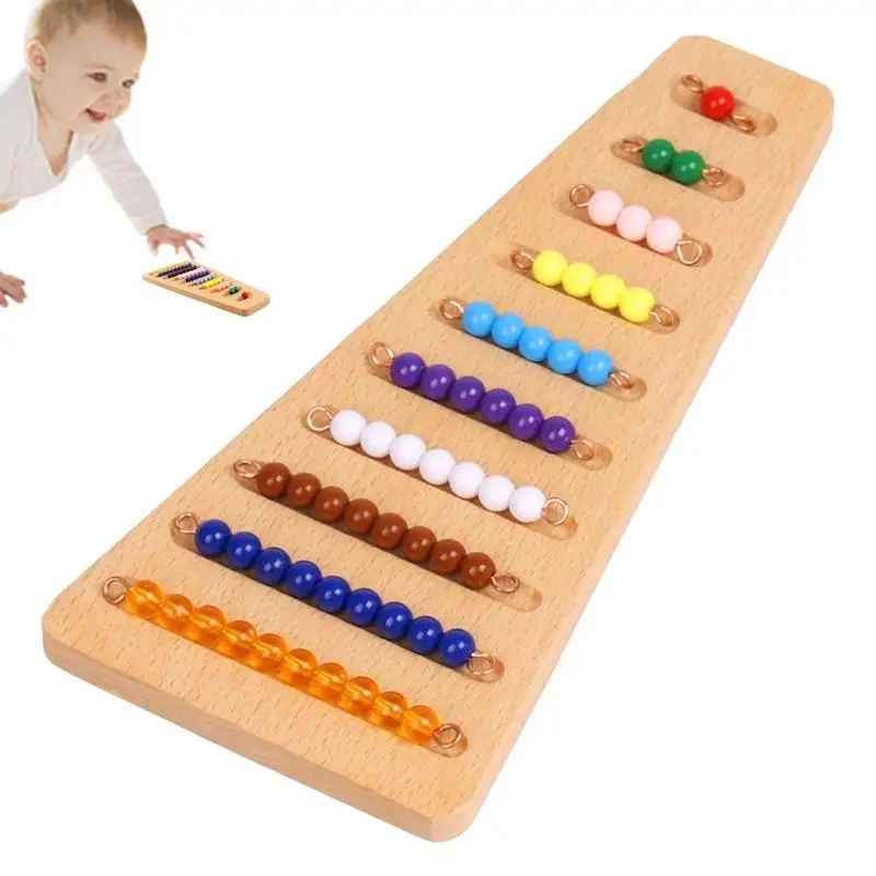 

Wooden Bead Rack Wooden Tracing Board Math Counting Game For Kids Easy To Use Fun Preschool School Training Toys