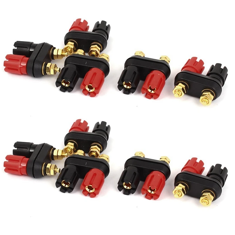 

AT14 Speaker Amplifier Dual Binding Post Banana Plug Socket Connectors 10Pcs