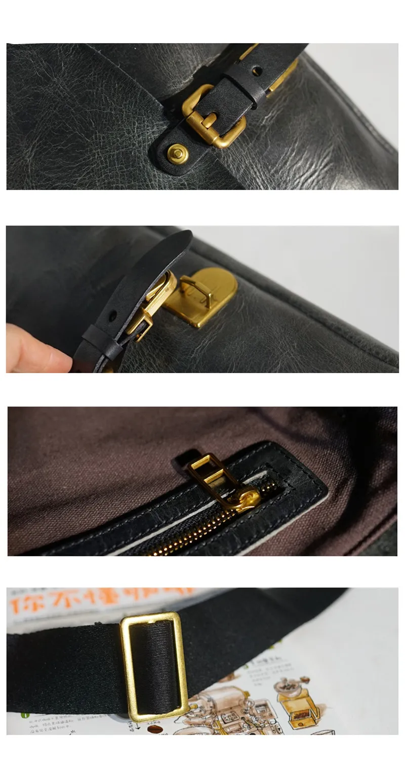 Luxury genuine leather ladies large capacity shoulder bag designer outdoor work real cowhide women black shoulder messenger bag