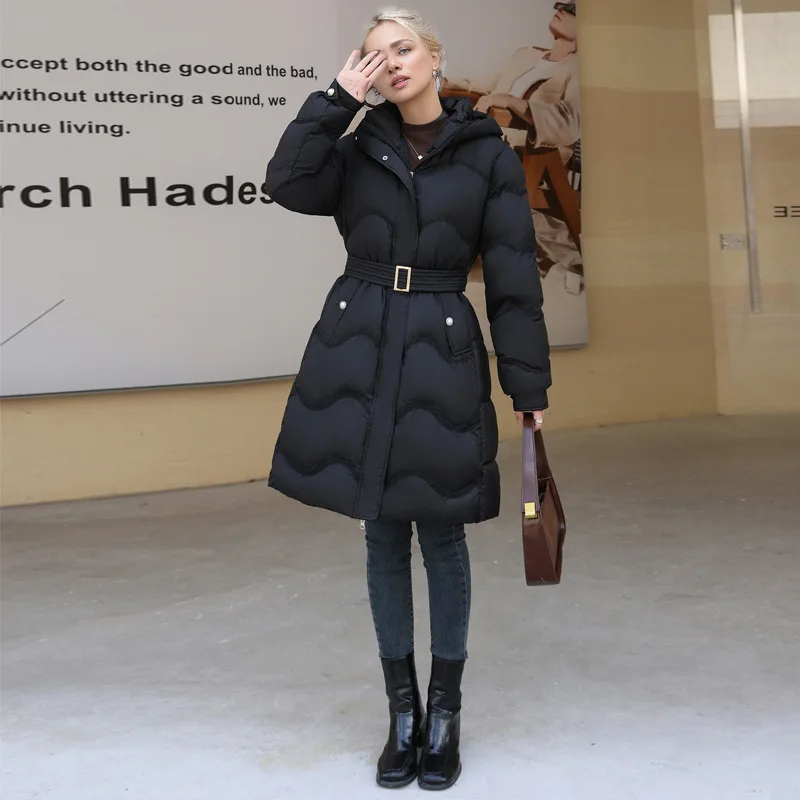 Рисунок 2 - Женская длинная куртка с капюшоном