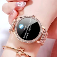 new lw20 diamond studded smart watch for women lovely steel sport watch ip68 waterproof fitness bracelet heart rate smartwatch