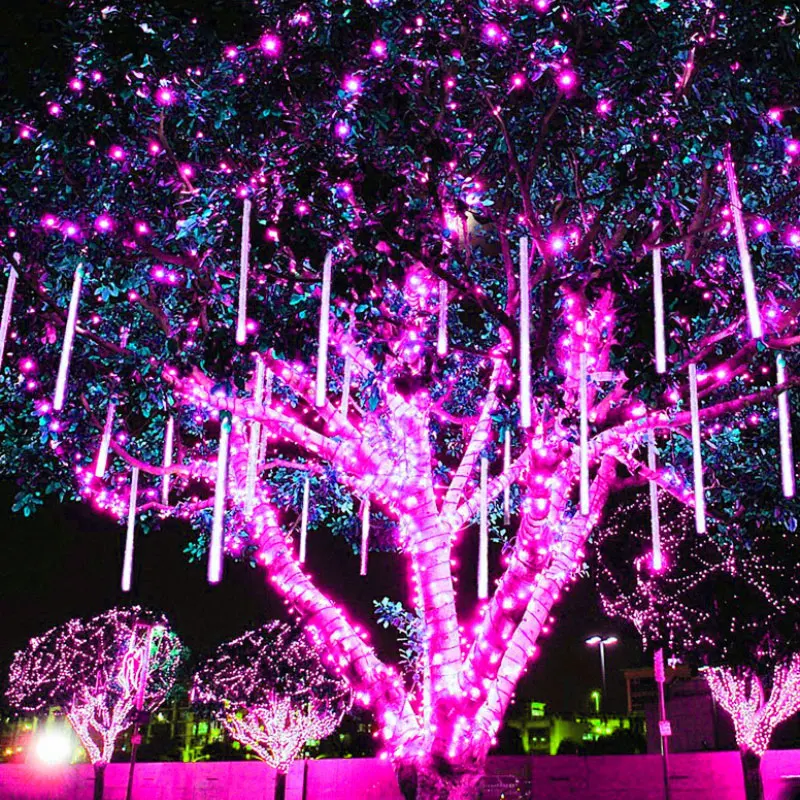 

8Tubes LED Meteor Shower Rain Street Garlands for Outdoor Lights Garland Waterproof Garden Lights Wedding Holiday Lighting Solar