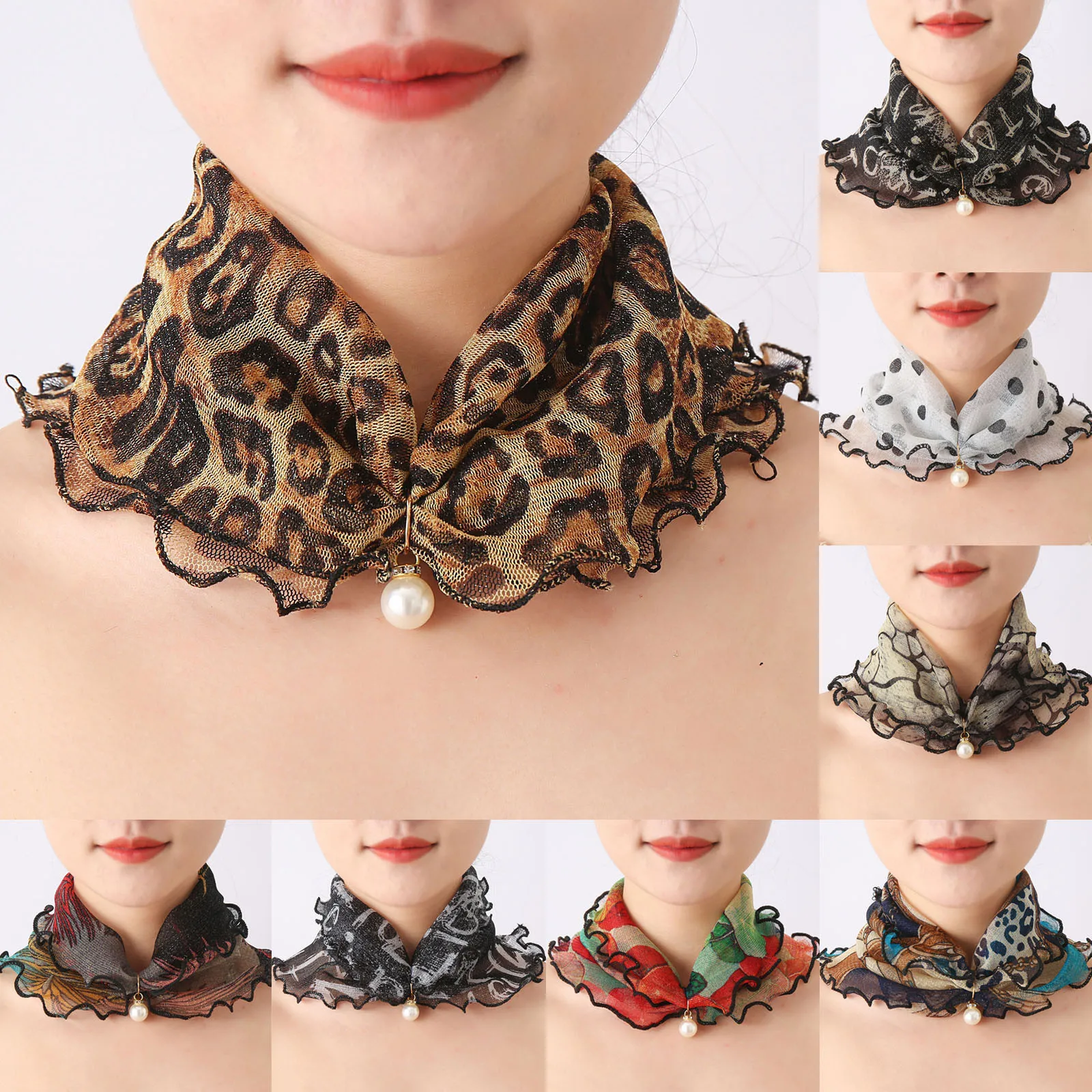 

Women's Proof Scarf Neck Summer Thin Spring Headband Sun Scarf Rams Scarf And Gloves Cowls Scarf