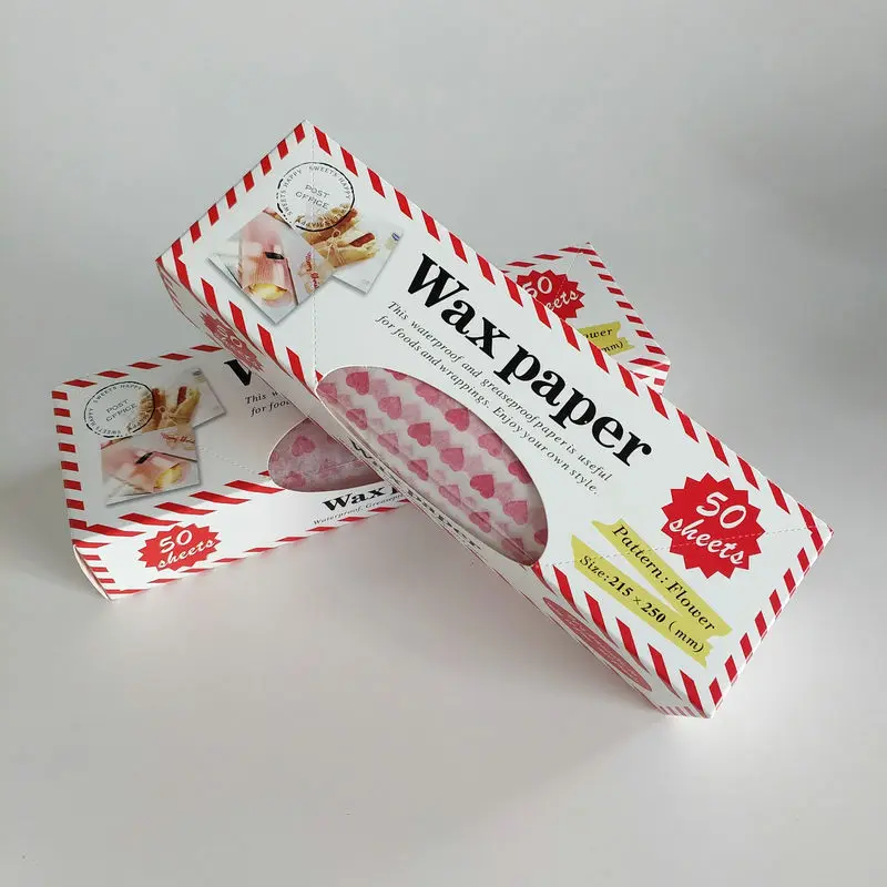 

50PCS Wax Paper Food Grade Grease Paper Food Wrappers Wrapping Paper for Cake Burger Fries Oilpaper Bread Candy Baking Tools
