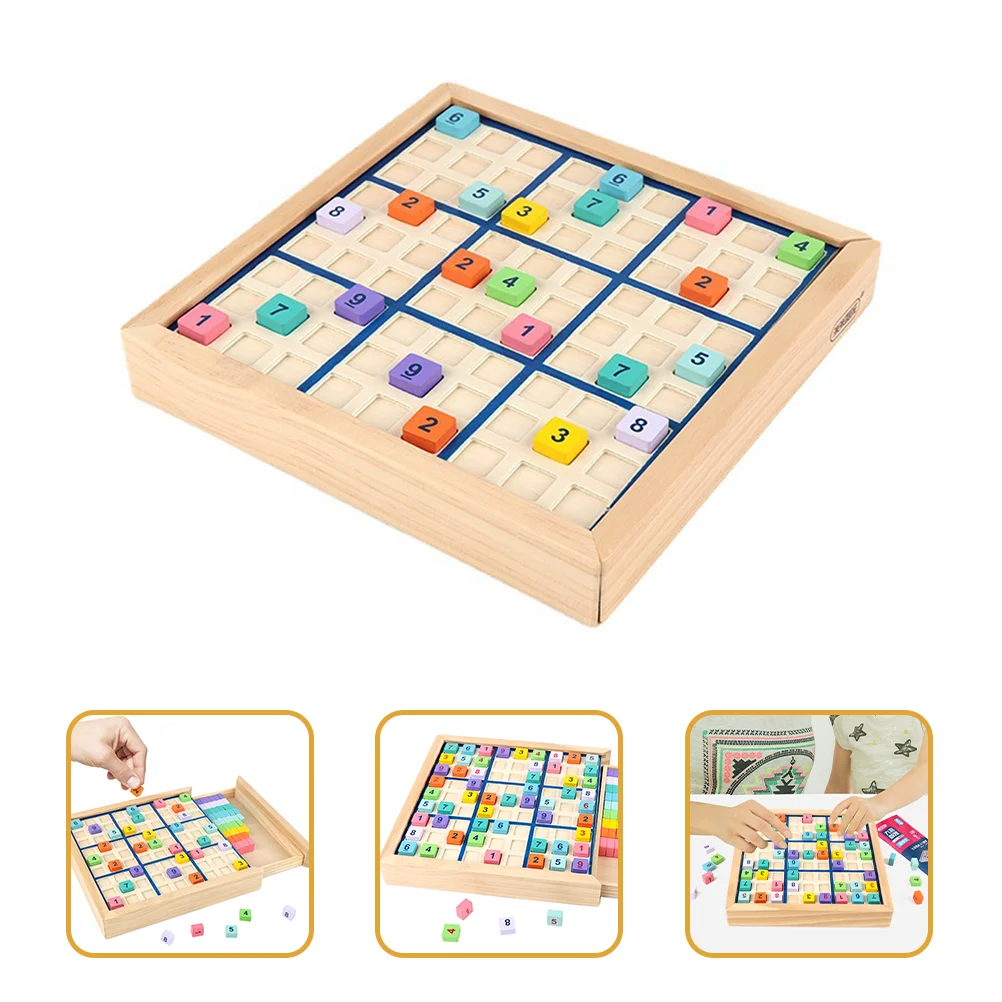 

Game Chess Number Puzzle Sudoku Wood Toy Children Leisure Plaything Wooden Arithmetic Learning Kids Nine Grids