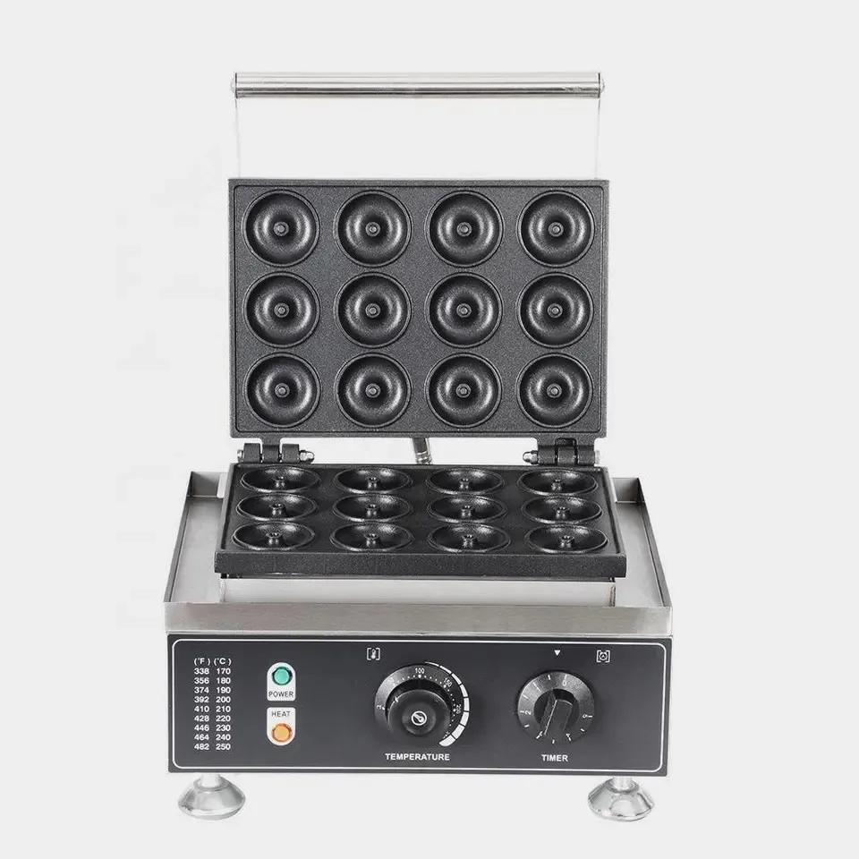 

Commercial Automatic Doughnut Waffle Maker Non-stick Mini Donut Making Machine Fast Food Restaurant Equipment Kitchen Appliance